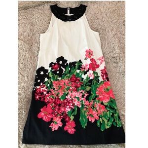 Donna Morgan Floral Scoopneck Dress